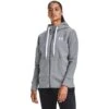 Damesjas Under Armour à Capuche Rival Fleece Full Zip