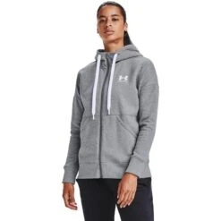 Damesjas Under Armour à Capuche Rival Fleece Full Zip