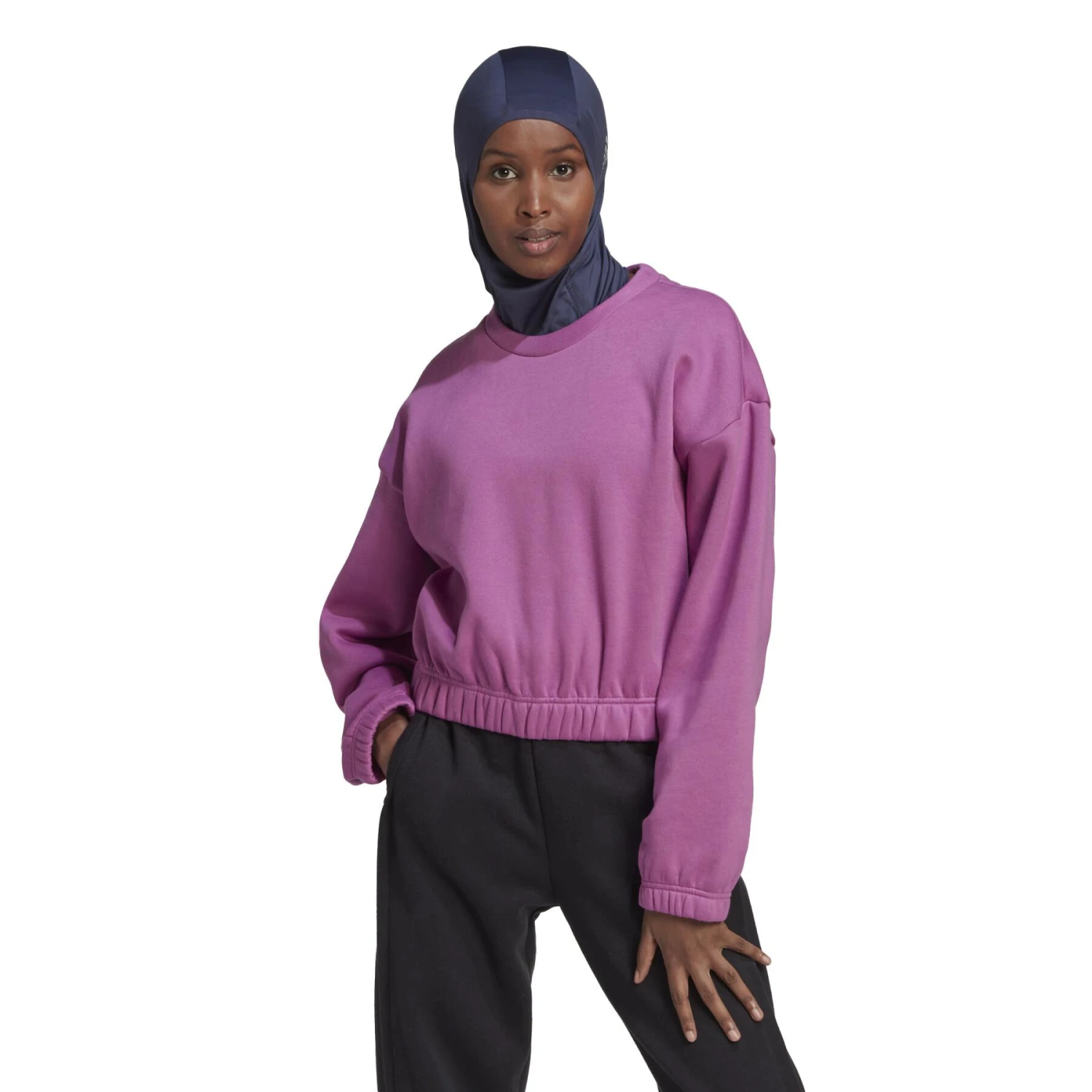 Dames Losjes Vallend Sweatshirt Adidas Studio Lounge 5 Dames Losjes Vallend Sweatshirt Adidas Studio Lounge - Afbeelding 3