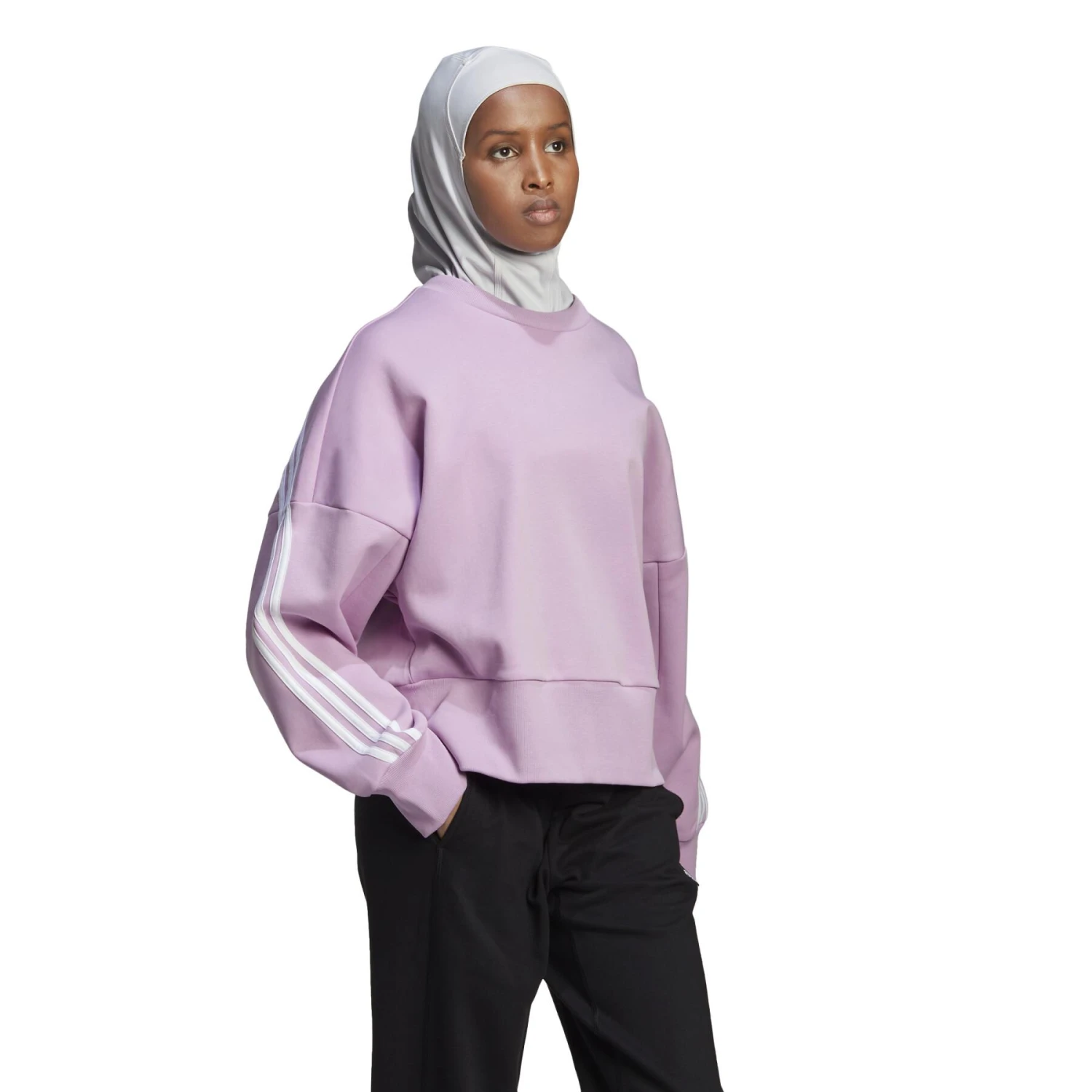 Dames Sweatshirt Met Kraag Adidas ALL SZN 8 Dames Sweatshirt Met Kraag Adidas ALL SZN - Afbeelding 6