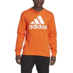 Sweatshirt Met Groot Logo Adidas Essentials -Dames Sportkleding Winkel adidas hl2304 4 apparel on model front view white