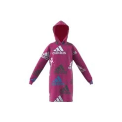 Meisjesjurk Met Capuchonprint Adidas Essentials Brand Love -Dames Sportkleding Winkel adidas hm4542 7 apparel zip turntable 3d 1 white