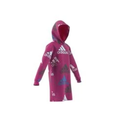 Meisjesjurk Met Capuchonprint Adidas Essentials Brand Love -Dames Sportkleding Winkel adidas hm4542 7 apparel zip turntable 3d 2 white