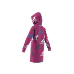 Meisjesjurk Met Capuchonprint Adidas Essentials Brand Love -Dames Sportkleding Winkel adidas hm4542 7 apparel zip turntable 3d 6 white