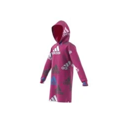 Meisjesjurk Met Capuchonprint Adidas Essentials Brand Love -Dames Sportkleding Winkel adidas hm4542 7 apparel zip turntable 3d 8 white