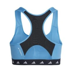 Medium Ondersteunende Beha Voor Vrouwen Adidas Powerreact Techfit GT 21 Medium Ondersteunende Beha Voor Vrouwen Adidas Powerreact Techfit GT -Dames Sportkleding Winkel adidas hn7286 3 apparel photography back center view white