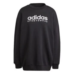 Grafisch Fleece Sweatshirt Voor Dames Adidas All SZN -Dames Sportkleding Winkel adidas hz5740 1 apparel photography front view white