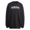Grafisch Fleece Sweatshirt Voor Dames Adidas All SZN -Dames Sportkleding Winkel adidas hz5740 2 apparel photography front center view white