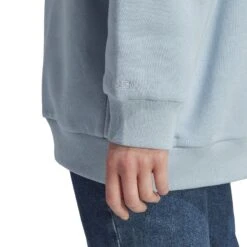 Grafisch Fleece Sweatshirt Voor Dames Adidas AllL SZN -Dames Sportkleding Winkel adidas il3248 7 apparel on model detail view 2 white