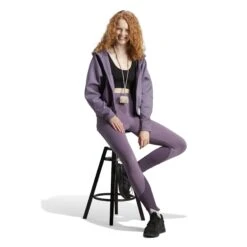 Capuchon Met Rits Voor Dames Adidas Z.N.E. -Dames Sportkleding Winkel adidas in5132 6 apparel on model walking view white