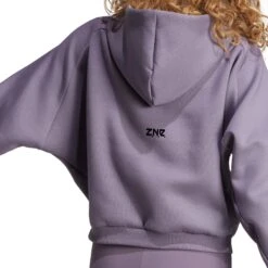 Capuchon Met Rits Voor Dames Adidas Z.N.E. -Dames Sportkleding Winkel adidas in5132 7 apparel on model detail view 1 white