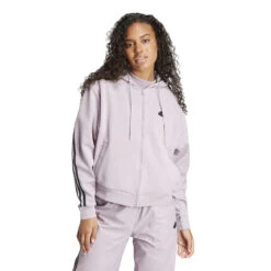 Damescapuchon Adidas Future Icons 3 Stripes -Dames Sportkleding Winkel adidas is3681 3 apparel on model standard view white