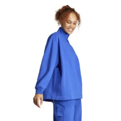 Dames Fleece Sweatshirt Met 1/4 Rits Adidas All Szn -Dames Sportkleding Winkel adidas iw1246 3 apparel on model standard view white