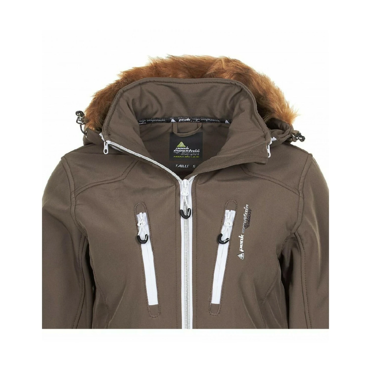 Softshell Jas Met Bont Voor Dames Peak Mountain Asada 5 Softshell Jas Met Bont Voor Dames Peak Mountain Asada - Afbeelding 3