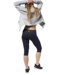 Dames 3/4 Legging Reebok Workout Ready -Dames Sportkleding Winkel dy8080 on model back 2000x2000