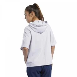 Dames Sweatshirt Reebok United By Fitness Woven -Dames Sportkleding Winkel fj5302 app on model back white