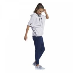 Dames Sweatshirt Reebok United By Fitness Woven -Dames Sportkleding Winkel fj5302 app on model side white