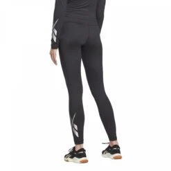 Broek Vrouw Reebok Thermowarm Touch -Dames Sportkleding Winkel fu1649 app on model back white