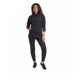 Dames Sweatshirt Reebok Training Essentials Cover -Dames Sportkleding Winkel fu2237 app on model side white