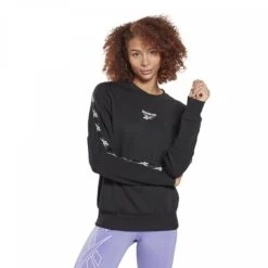 Dames Sweatshirt Reebok Training Essentials 30 Dames Sweatshirt Reebok Training Essentials -Dames Sportkleding Winkel gq3889 app on model standard white