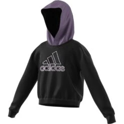 Korte Sweater Met Kap Voor Meisjes Adidas Glam -Dames Sportkleding Winkel hn1028 1 apparel 3d20 20rendering standard20view white