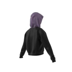 Korte Sweater Met Kap Voor Meisjes Adidas Glam -Dames Sportkleding Winkel hn1028 4 apparel zip20 20turntable 3d 4 white