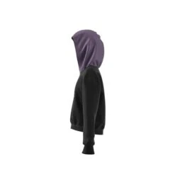 Korte Sweater Met Kap Voor Meisjes Adidas Glam -Dames Sportkleding Winkel hn1028 4 apparel zip20 20turntable 3d 7 white