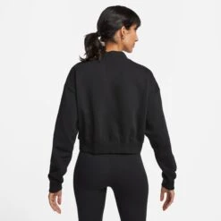 Damessweatshirt Met Rits Nike Club Fleece Oversize Crop -Dames Sportkleding Winkel nike fb7278 010 phsbm001