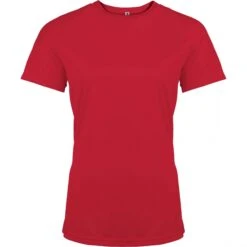 Dames-T-shirt Met Korte Mouwen Proact Sport 21 Dames-T-shirt Met Korte Mouwen Proact Sport -Dames Sportkleding Winkel ps pa439 red