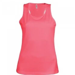 Dames Sport Tank Top Van Lichte Stof Proact -Dames Sportkleding Winkel ps pa442 fluorescentpink