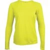 Dames-T-shirt Met Lange Mouwen, Lichtgewicht Proact Sport -Dames Sportkleding Winkel ps pa444 fluorescentyellow