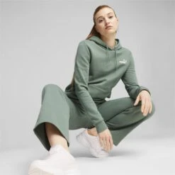 Dames Sweater Met Geborduurde Capuchon Puma Essentials+ FL -Dames Sportkleding Winkel puma 670004 44 3