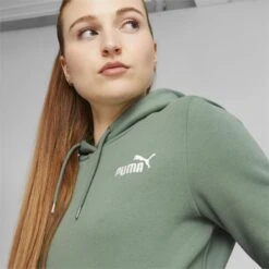 Dames Sweater Met Geborduurde Capuchon Puma Essentials+ FL -Dames Sportkleding Winkel puma 670004 44 4
