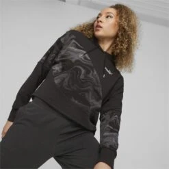 Dames Hoodie Puma Power Cat Marbleized -Dames Sportkleding Winkel puma 677205 01 2