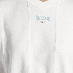 Dames Sweatshirt Met Ronde Hals Reebok Classics Varsity -Dames Sportkleding Winkel reebok ht7856 5 apparel on model detail view 1 white