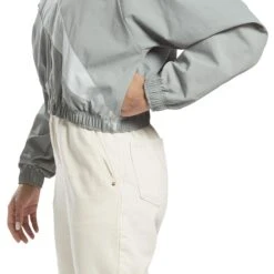 Dames Trainingsjas Reebok Classics Franchise -Dames Sportkleding Winkel reebok ic0189 6 apparel on model detail view 1 white