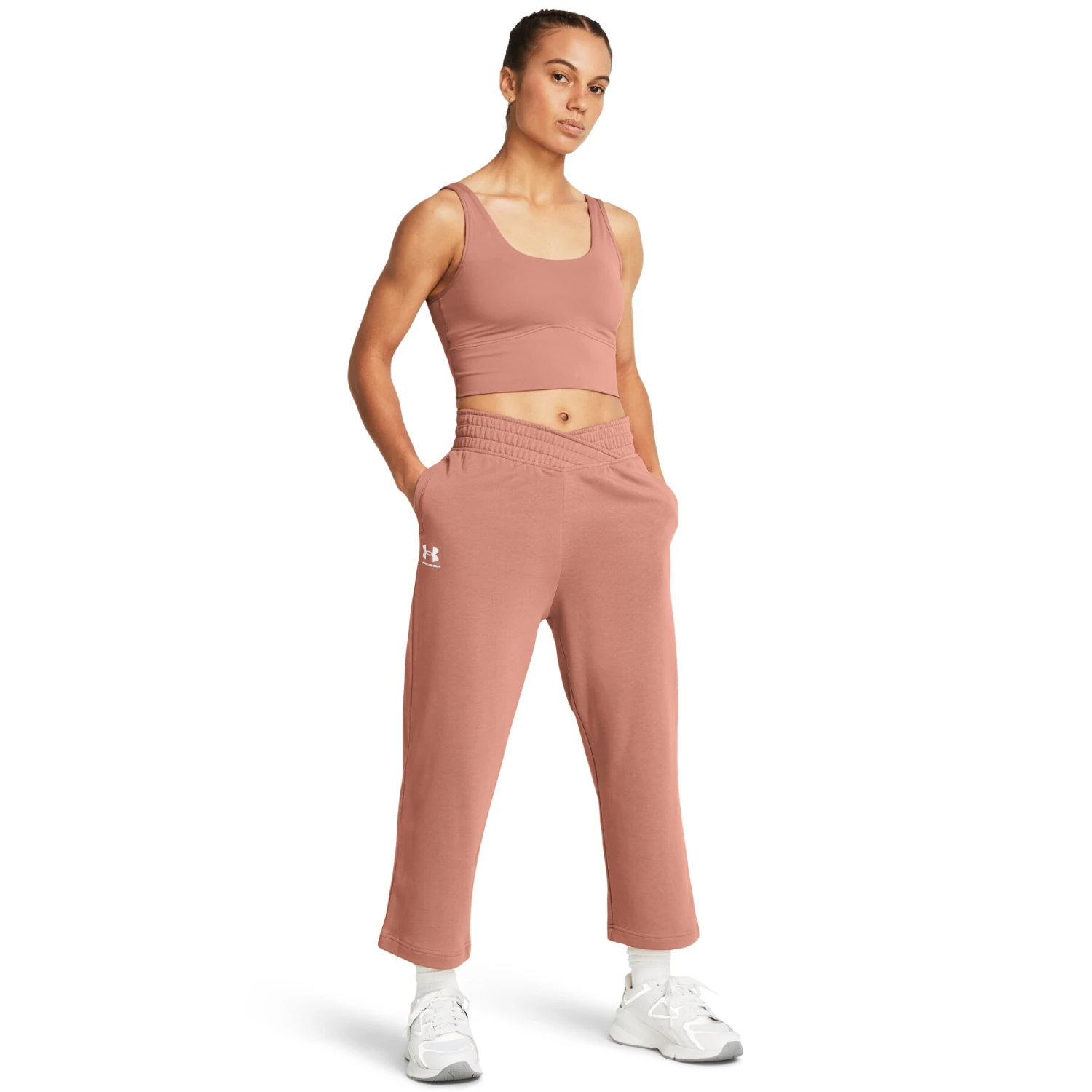 Dames Joggingpak Met Wijde Pijpen Under Armour Rival Terry Crop 6 Dames Joggingpak Met Wijde Pijpen Under Armour Rival Terry Crop - Afbeelding 4